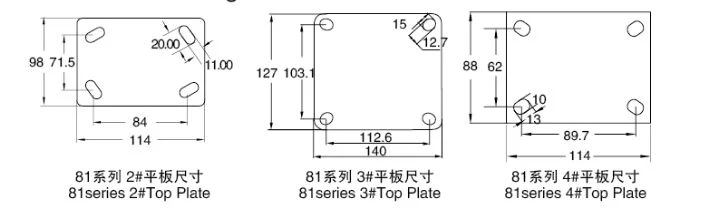 OEM China Factory Manufacturer Industrial Heavy Duty 8 Inch Swivel Top Plate PU Castor Trolley Wheel Caster