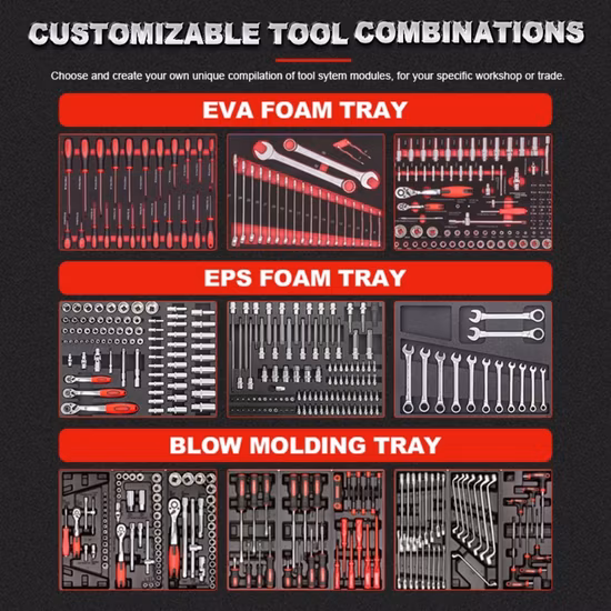 Armário de armazenamento conjunto de ferramentas manuais Kinbox com 250 ferramentas PCS