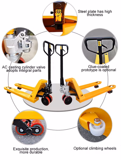 2500kg Hidráulico Hand Pallet Truck Trolley 3 Ton Price China Supplier for Sale