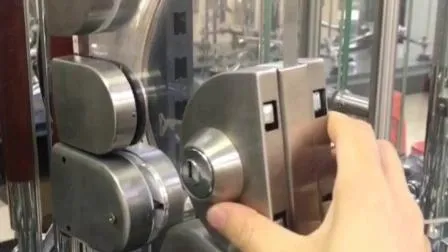 Fechadura de vidro temperado SS304 com chave de computador
