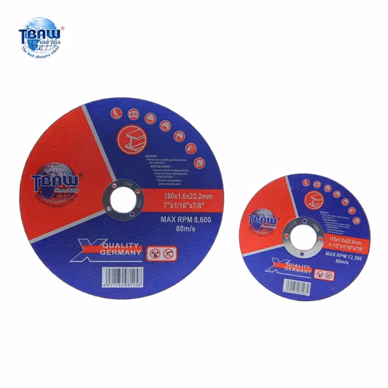 Roda de corte de resina fenólica de disco de corte de fornecimento de fábrica da China de 150 mm para metal