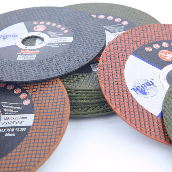 China Factory 4,5 polegadas 115X1.0X22.23mm OEM Disco de corte abrasivo para polimento Flap Tooling Rodas de corte