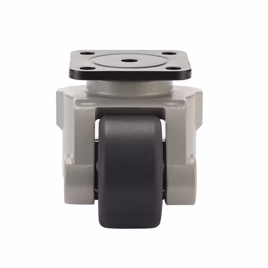 Js80f 500kgs rodízio de roda ajustável de nivelamento de nylon resistente